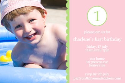 Pink One First Birthday Invitation