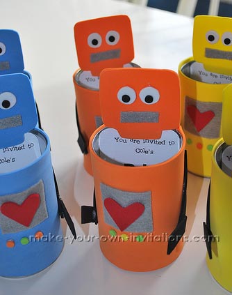 Make Homemade Robot Invitations