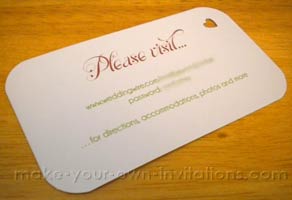 Simple Wedding website card