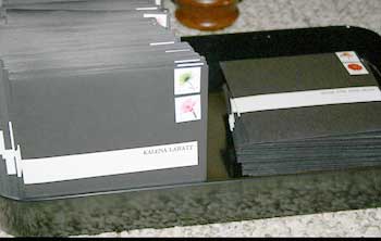 wedding invitations in their envelopes