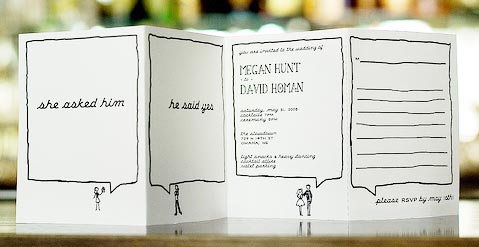 Hand drawn wedding invitation design